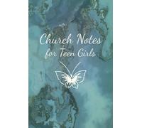 Church Note Taking Journal for Teen Girls: Blue Marble Structured Sermon Notebook for Christian Youth and Woman of God