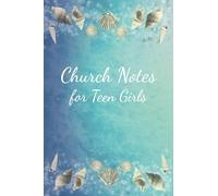 Church Note Taking Journal for Teen Girls: Ocean, Beach Structured Sermon Notebook for Christian Youth and Woman of God