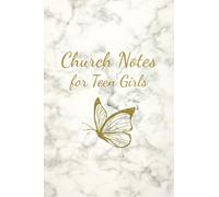 Church Note Taking Journal for Teen Girls: White Marble Structured Sermon Notebook for Christian Youth and Woman of God