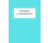 Church of Jesus Christ of LDS General Conference Notebook Study Journal Youth Missionary Gift aqua teal blue cover one year two conferences: Latter ... impressions book one year two conferences