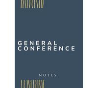 Church of Jesus Christ of LDS General Conference Notebook Study Journal Youth Missionary Gift navy blue and gold cover one year two conferences: ... impressions book one year two conferences