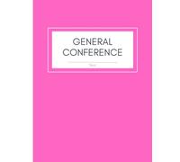 Church of Jesus Christ of LDS General Conference Notebook Study Journal Youth Missionary Gift Pink cover one year two conferences: Latter Day Saints ... impressions book one year two conferences
