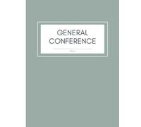 Church of Jesus Christ of LDS General Conference Notebook Study Journal Youth Missionary Gift sage green gray neutral cover one year two conferences: ... impressions book one year two conferences