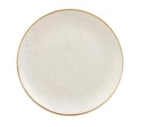 Churchill 375091 Stonecast - Plato llano (porcelana, 29 cm), color blanco