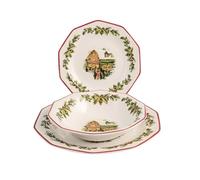 Servicio De Mesa 18 Piezas Earthware Holly Toys Blanco Home