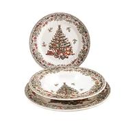 Churchill Season Greetings Vajilla 18 Piezas, Blanco Marfil, Gres