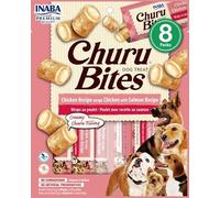 Churo Bites Perro 8x8x12 Snack para Perros (Pollo Y Salmón)