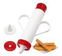 Churrera para Hacer Churros, Maquina para Hacer Churros, Churrera Decoradora para Hacer Varias Formas Diferentes - Rojo y Blanco 25cm