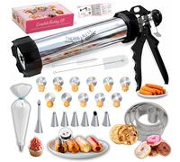 Churreras para Churros y Porras de Acero Inoxidable 304 - Rápida, Fácil de Limpiar y de Gran Capacidad - Ideal Postres Caseros y Cocina Familiar - Kit Reposteria Profesional para Chefs y Principiantes
