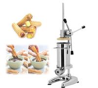 Churro Maker Machine 2L/3L Manual Spanish Donut Churrera con 5 moldes - Equipo vertical de llenado de churros - Máquina comercial de churrera española
