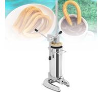 Churro manual comercial de acero inoxidable con 5 moldes, equipo vertical de aperitivos para hacer donas españolas