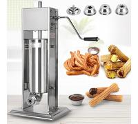Churros Maker - Diseño vertical de acero inoxidable resistente con 4 boquillas para golosinas caseras