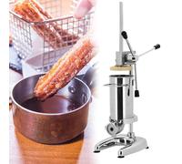 Churros Maker - Máquina manual de acero inoxidable con 5 boquillas para restaurantes caseros y panaderías