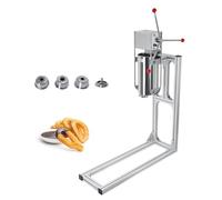 Churros Maker - Máquina manual de acero inoxidable vertical con 4 boquillas para una fácil producción de churros, uso comercial