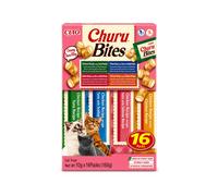 CHURU Bites (16x10 gr) - Snack para Gatos con Relleno Churu Sin (Pollo envuelve Atún, Pollo envuelve Atún con , Pollo envuelve Atún con Salmón y Pollo envuelve Pollo)