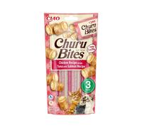 CHURU - Bites de Pollo con Atún y Salmón (3x10 gr) - Alimento en Snack para Gatos Adultos