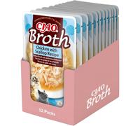Churu Broth Sopa de Pollo con Sobres de Comida Húmeda para Gatos - 12 Sobres x 40 gr