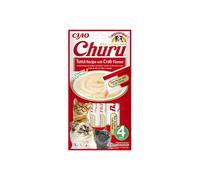 Churu Cat Atún con Cangrejo 4x14g - Snack Cremoso de Marisco para Gatos