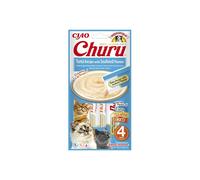 Churu Cat Atún con Marisco 4x14g - Snack Cremoso Gourmet para Gatos Amantes del Sabor Marino