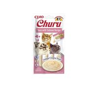 Churu Cat Atún con Salmón 4x14g - Snack Cremoso Doble Sabor Marino para Gatos