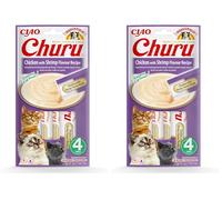 CHURU Cat Receta DE Pollo con CAMARON 4X 14G (Paquete de 2)