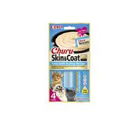 Churu Cat Skin & Coat Atún con Vieira 4x14g - Snack Cremoso para Gatos que Cuida Piel y Pelo
