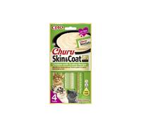 Churu Cat Skin & Coat Pollo con Vieira 4x14g - Snack Cremoso para Piel Sana y Pelo Brillante en Gatos