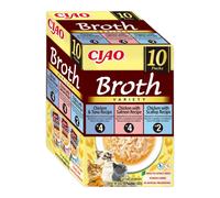 Churu CIAO Broth Multipack Pollo con Atún, Salmón y Vieira para Gatos 10 x 40 gr