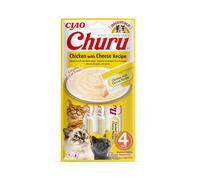 CHURU de Pollo con Queso (4x14 gr) - Snack para Gatos Adultos