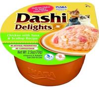 Churu Gato Dashi Delights Alimento Húmedo para Gatos (Pollo con Atún Y Vieira)