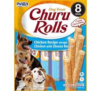 Churu Perro Rolls 8x8x12 Gr Snack Saludables para Perros (Pollo Y Queso)