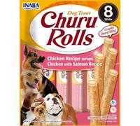 Churu Perro Rolls 8x8x12 Gr Snack Saludables para Perros (Pollo Y Salmón)