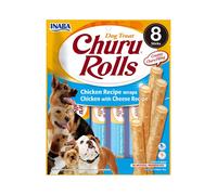 CHURU Rolls Perros de Pollo con Queso (8x12 gr) - Snack Húmedo para Perros