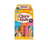 CHURU Rolls Perros Multipack Variedad de Pollo (20x12 gr) - Snack Húmedo para Perros (Pollo, Pollo con Queso y Pollo con Salmón)
