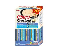 CHURU Skin & Coat Variedad de Atún (20x14 gr) - Snack para Gatos para el Cuidado de la Piel y el Pelaje (Atún, Atún con )