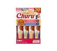 INABA Churu - mezcla de delicias para gatos con sabor a salmón y salmón con atún, 20 x 14 g