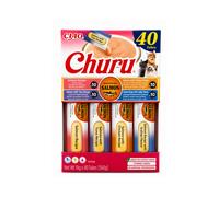 CHURU Surtido Salmón 4 (40x14 gr) - Snack para Gatos con Salmón Real Sin (Salmón, Salmón con Atún, Salmón con Pollo ó Salmón con )
