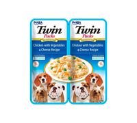 Churu Twin Packs Receta Pollo con Verduras y Queso para Perros 12 x 80 gr