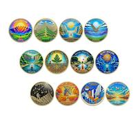 CHURYUML Juego de 12 monedas de sobriedad mensuales, 1-12 meses AA mensuales, medallones de recuperación de monedas AA, regalos de sobriedad para hombres, mujeres, alcohólicos, anónimos, regalo de
