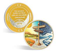CHURYUML Moneda de sobriedad de 3 meses, chip de 90 días, monedas AA no religiosas, medallones AA originales de esperanza o tormenta, regalos de sobriedad de tres meses para mujeres y hombres