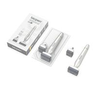 CHUSE Bio Pen BIO4 Derma Stamp - Sello de microneedling para piel, cara, cabello, cuero cabelludo y barba - Herramienta Dermastamp de microneedle con 2 cabezales de repuesto - Juego de sellos de