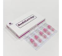 CHUSE V6 - Cartuchos de maquillaje permanente profesional PMU para líneas de trabajo, trazos de cabello, cejas, labios y delineadores de ojos - 3RST Open Round Shader, 0.30 mm de largo cónico - Caja
