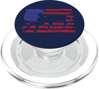 Chute Dogging Steer Wrestling Rodeo Cowboy Event Bandera de Estados Unidos PopSockets PopGrip para MagSafe