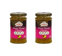 Chutney de Mango Dulce 320 g Pack 2 Frascos de Cristal Sin Gluten Acompañamiento para Curry Quesos Carnes Aperitivos Sándwiches