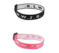 CHUU YUNG WWJD Pulseras con texto en inglés "What Would Jesus Do", pulseras trenzadas de amistad a juego, inspiradoras, religiosas, cristianas, joyería de protección para mujeres, hombres, parejas