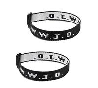 CHUU YUNG WWJD Pulseras con texto en inglés "What Would Jesus Do", pulseras trenzadas de amistad a juego, inspiradoras, religiosas, cristianas, joyería de protección para mujeres, hombres, parejas