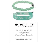 CHUU YUNG WWJD Pulseras con texto en inglés "What Would Jesus Do", pulseras trenzadas de amistad a juego, inspiradoras, religiosas, cristianas, joyería de protección para mujeres, hombres, niñas