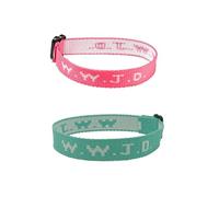 CHUU YUNG WWJD Pulseras con texto en inglés "What Would Jesus Do", pulseras trenzadas de amistad a juego, inspiradoras, religiosas, cristianas, joyería de protección para mujeres, hombres, niñas