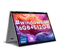 CHUWI Laptop 2 en 1 de 10,5 pulgadas, Intel N150, 16 GB de RAM, 512 GB SSD, mini portátil Windows 11, pantalla táctil IPS FHD 1920 x 1200, teclado retroiluminado, WiFi 6, BT5.2, ventilador, PC de