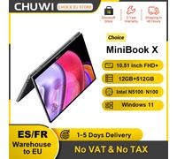 CHUWI MiniBook X N150 Laptop 10,51 pulgadas 16GB RAM 512GB SSD Modo Yoga 2 en 1 Intel Windows 11 Notebook 360 ° WiFi 6 abatible 16GB 512GB
